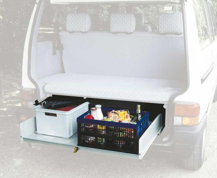 VW T4 Multivan cassetto scorrevole posteriore in laminato antracite 101051