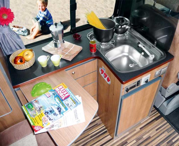 Mobile cucina con credenza per Travel Style VW T5 kR 19092