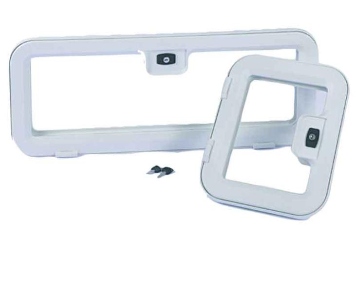 Patta per valigetta 552x277 plastica bianca 30046