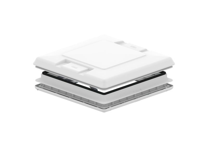 Cappa da tetto 50x50 Sfiato bianco con tenda a rullo 360881
