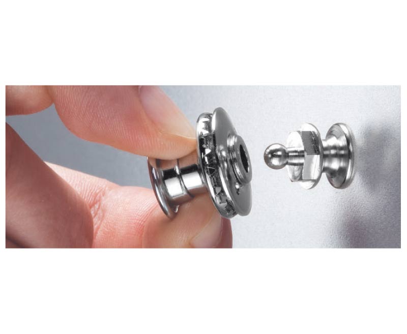 LOXX pulsanti di sicurezza, argento 5pz. 373830
