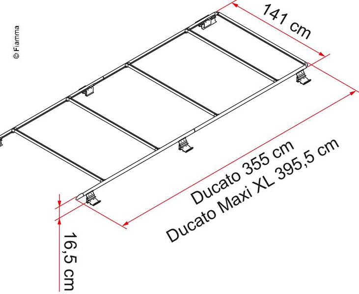 Portapacchi da tetto per Fiat Ducato,Peugeot Boxer,Citroen Jumper dal 2006 in po 410991