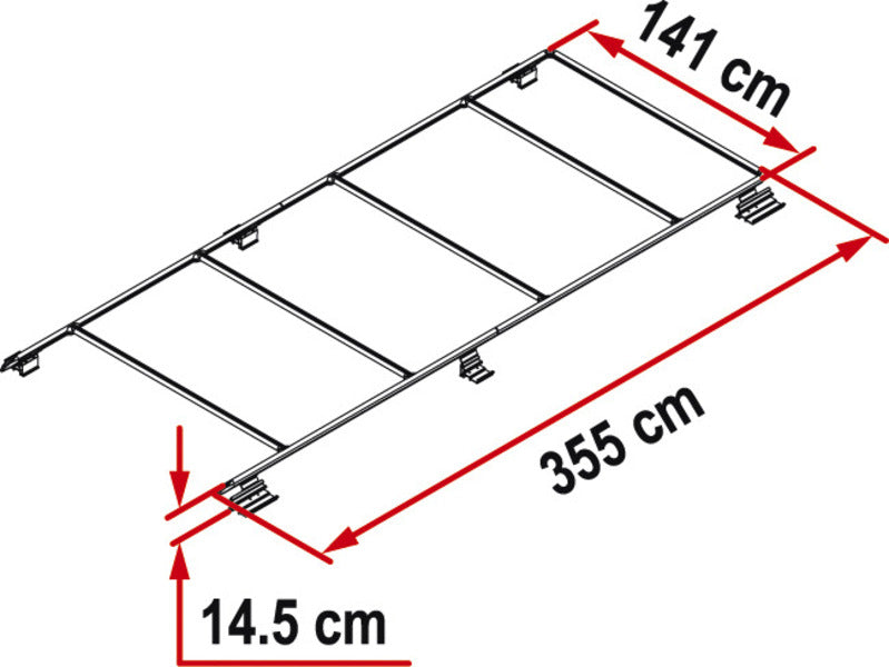 Portapacchi da tetto per Fiat Ducato,Peugeot Boxer,Citroen Jumper dal 2006 in po 41099