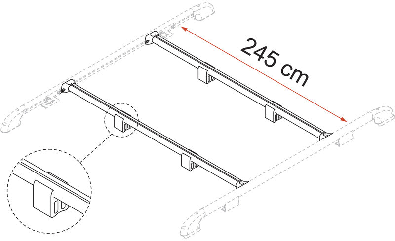 Barra trasversale per parapetto 41100 41101
