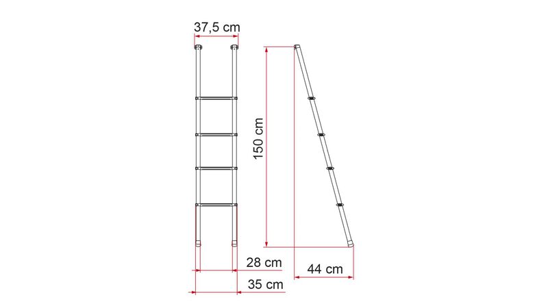 Conduttore interno, scala letto alcova 1575 mm 42026