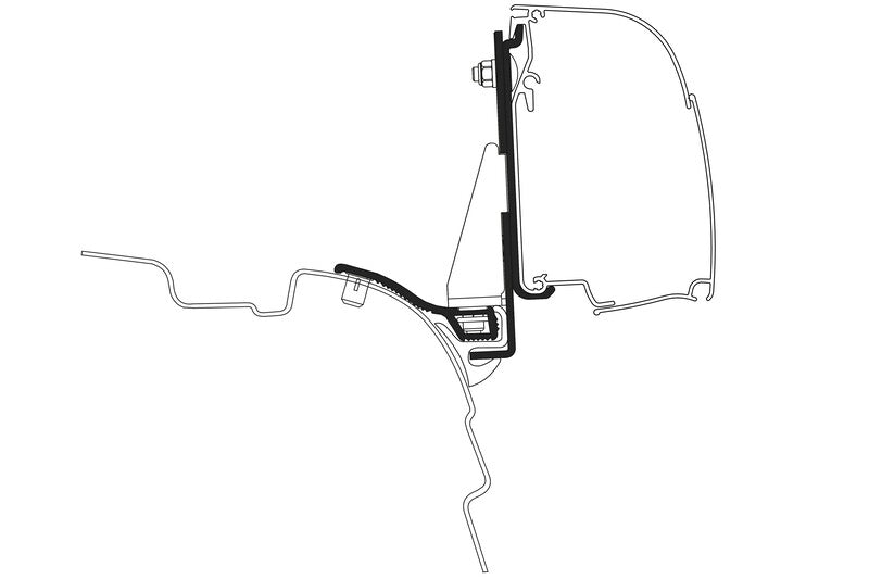 Adattatore per tenda da sole Thule Omnistor 4200 con Multirail Reimo M426704