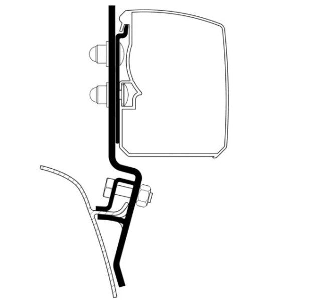 Adattatore Thule - VWT2/T3 fino a Bj.7/90, 3pz. 426788