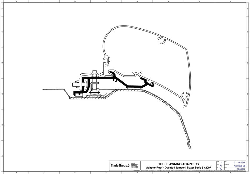 Adattatore per Omn. 6002/6900, versione piatta, Ducato 430092