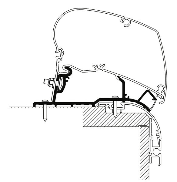 Adattatore per tenda da sole Omnistor, Eriba Nova 2020, 425cm 431100