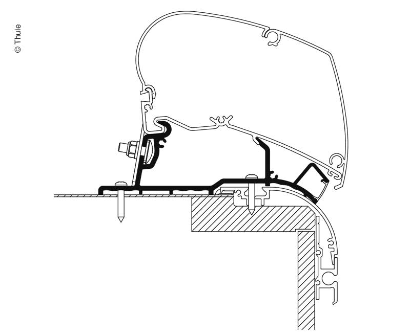 Adattatore per tenda da sole Omnistor, Eriba Nova 2020, 450cm 431101