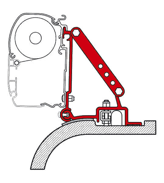Adattatore FIAMMA F45i/F45iL, Ducato/Boxer/Jumper 43324