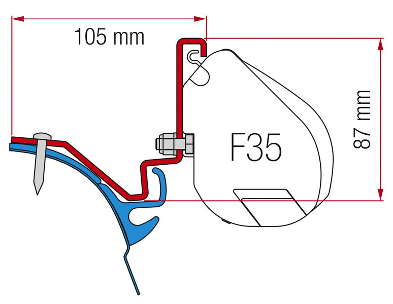 Adattatore per F35, VW T6 LR Westfalia Kepler 433406