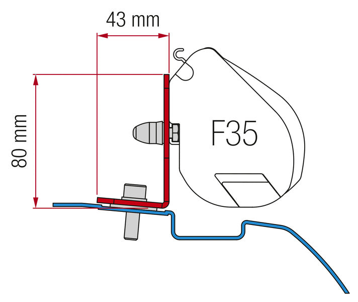 Adattatore Fiamma Nissan NV200/Evalia per F35 433415