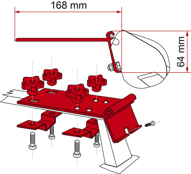 Adattatore F35 Standard Railing/Portapacchi 43348