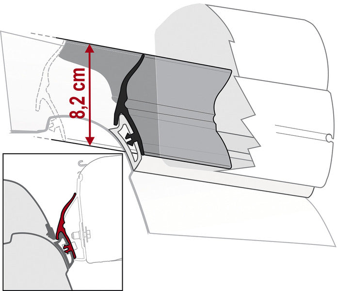 Rain Guard VW T5 California, lunghezza 2,00 m 433880