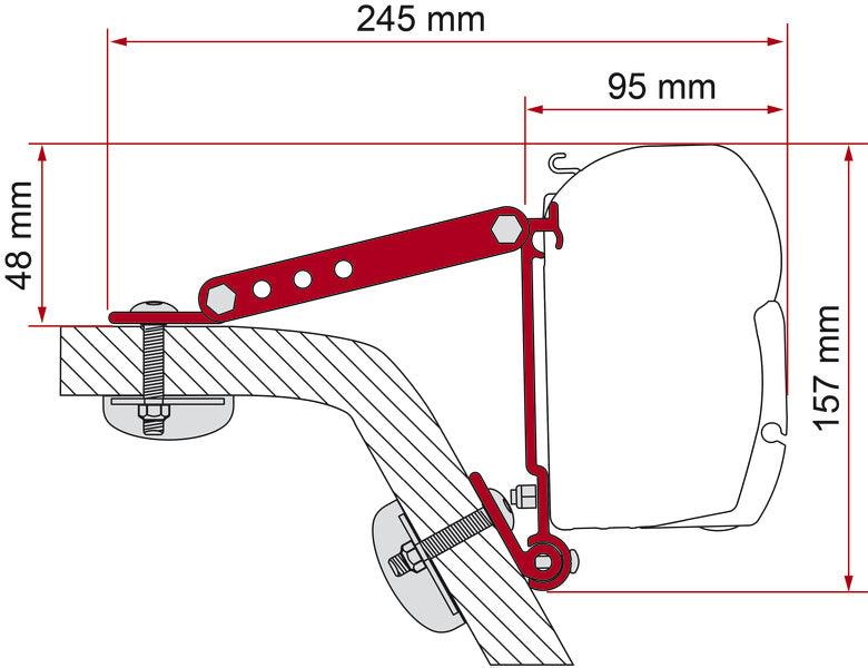 Kit adattatore a parete F1/F45/F50/F55 43397