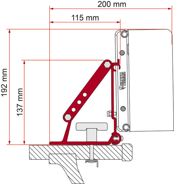 Adattatore F1/F45/F35/F35/F50/F55 per portapacchi 43398
