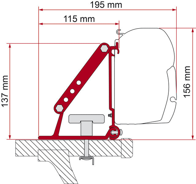 Adattatore F1/F45/F35/F35/F50/F55 per portapacchi 43398