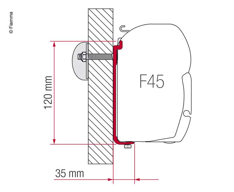 Adattatore per tenda da sole a parete FIAMMA F45 AS110 190-230cm 434801