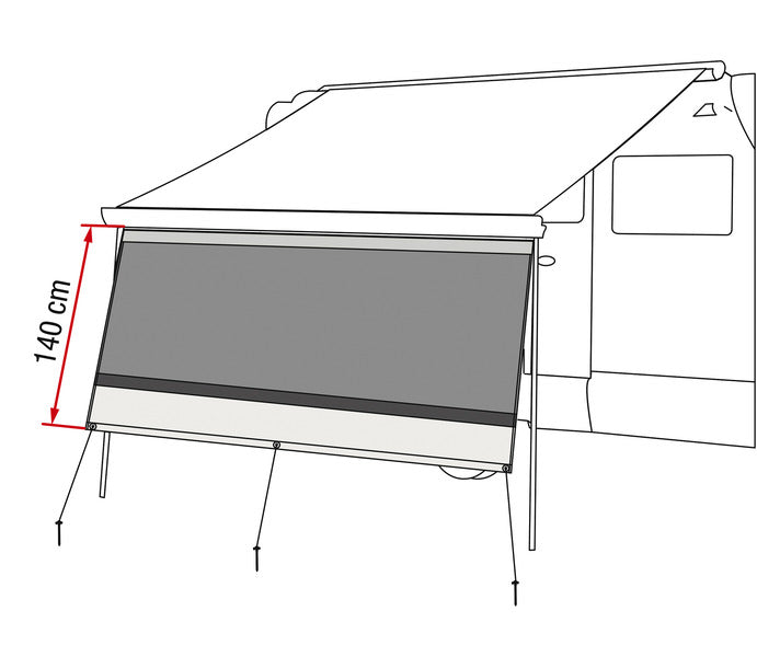 Blocker 300 Parete anteriore per tenda da sole F45,F80S,F65L,CS/XL,F35pro 434901