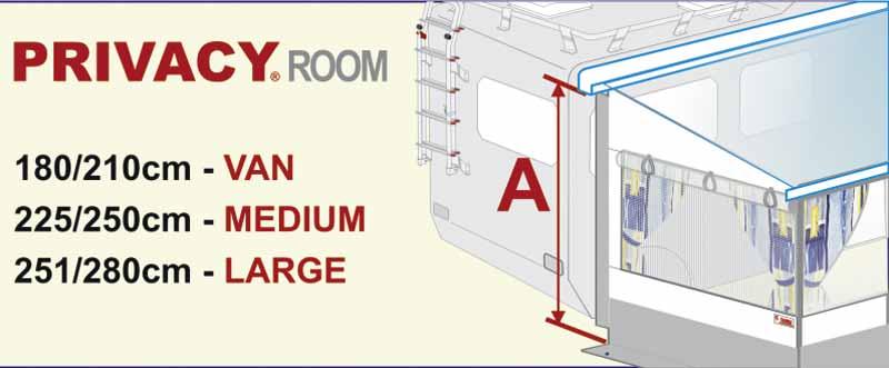 Tenda da sole Fiamma Privacy Room per il retrofitting 43568