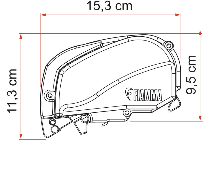 Tenda a tetto Fiamma F80S 3,4m, per furgoni e camper 436262