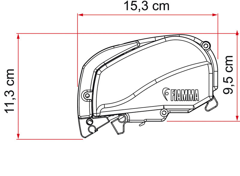 Tenda a tetto Fiamma F80S 3,4m, per furgoni e camper 436269