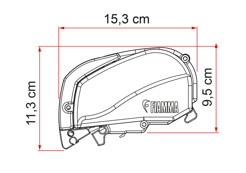 Tenda a tetto Fiamma F80S 3,7m, per furgoni e camper 436277