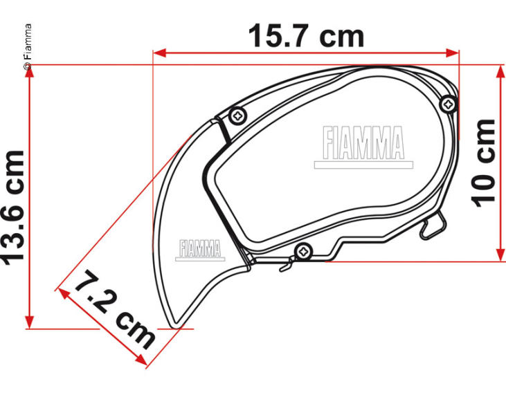 Tenda da tetto Fiamma F65S 3,2m, per furgoni e camper 436487