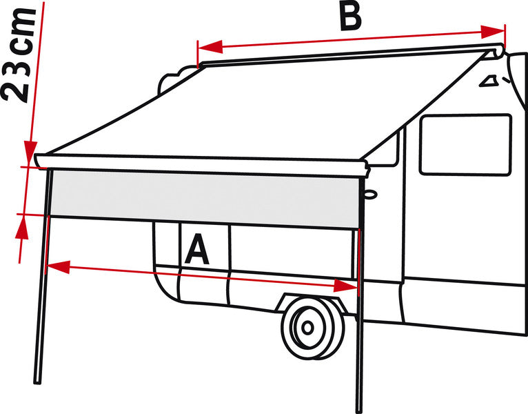 Parasole Volant - Visiera parasole per F45,F65,F70,F35, Caravanstore 437471