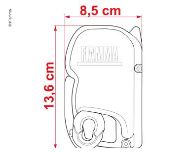 Tenda da sole Fiamma F45S 3,75m Royal Grey, involucro nero profondo 437704