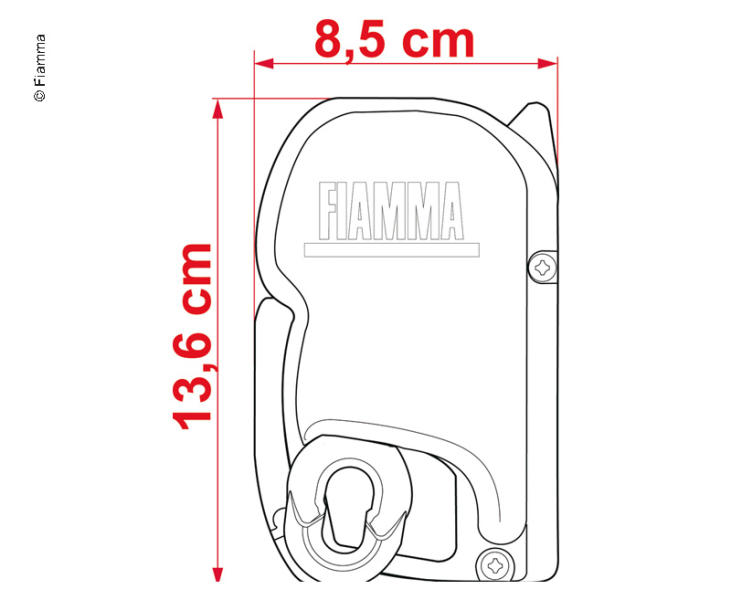 Tenda da sole a parete F45S 450 - Custodia: Polar White - Tessuto: Royal Grey 437717
