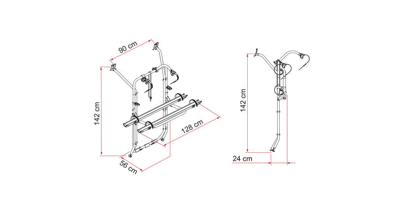 Bici da trasporto per VW T6/T6.1 - argento 440416