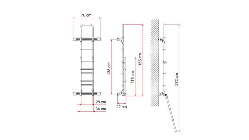 Fissaggio profilo Kit Bars Deluxe DJ Sprinter/Crafter dal 2006 - argento 440509