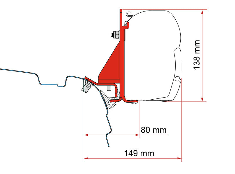Adattatore tenda F45 per T5/T6 440525