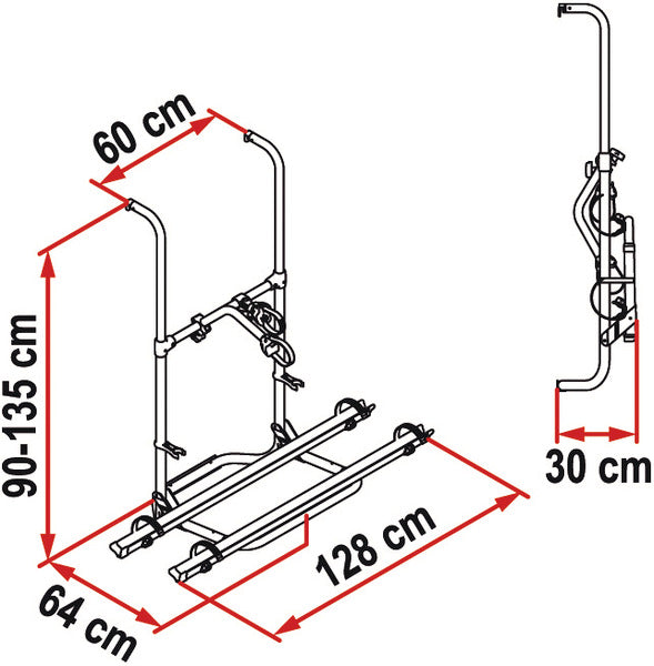 Portapacchi posteriore Carry Bike Pro Hymer per 2 ruote 44072