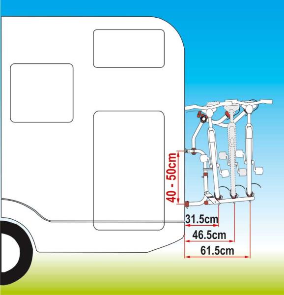 Portapacchi posteriore Carry Bike CL per 2 ruote 44074