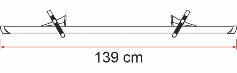Portabiciclette Rail Premium XL 139cm, argento 441192