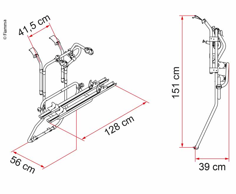 Portapacchi posteriore Carry Bike per Renault Trafic D, Opel Vivaro fino al 2016 441501