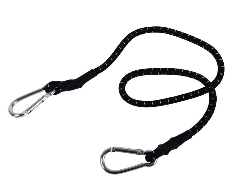 Tenditore in gomma 80-140cm estensibile con gancio in alluminio, nero 44218