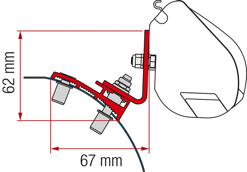 Adattatore per tenda da sole per F35 PRO 44329