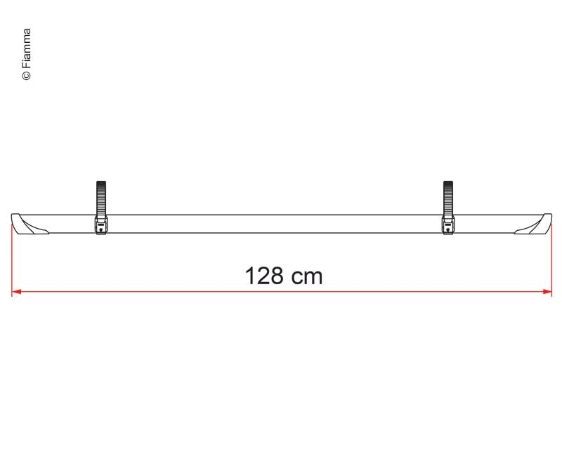 Portabiciclette Rail Quick Pro 128 cm nero 44426