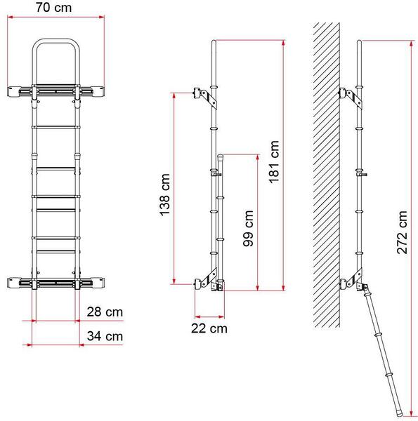 Scaletta posteriore DeLuxe Mercedes Sprinter dal 2006 44439