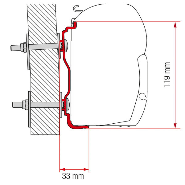 Adattatore - Kit Hymer per F45/F70 a partire dal 2016 44480