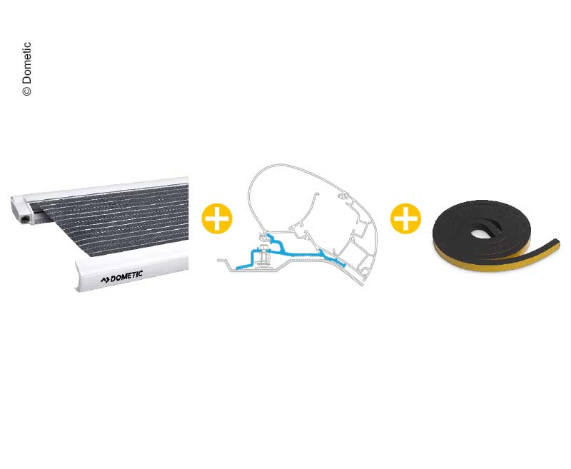 Tenda da sole Perfect Roof 2000 set completo per Ducato 375 cm 447078