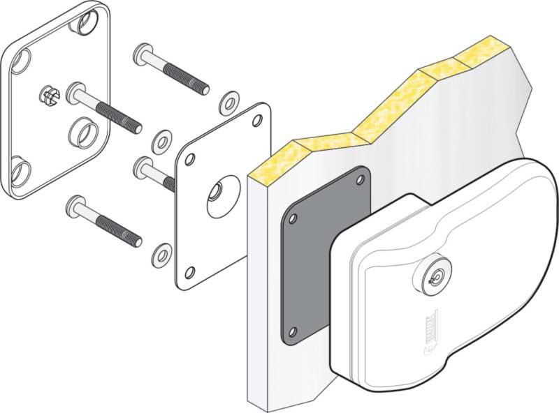 Serratura della porta esterna 3 pezzi nel set Safe Door Door 46745