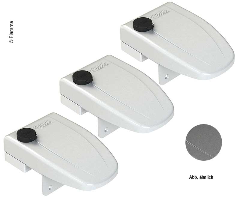 Protezione porta Telaio porta sicura, 3 pezzi in un set grigio 467493