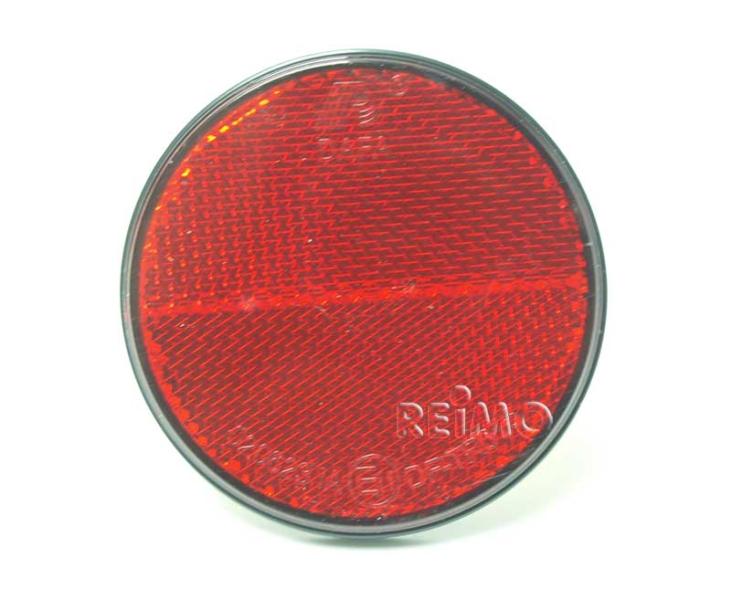 Riflettore tondo 72mm autoadesivo rosso (1 pezzo) 46861