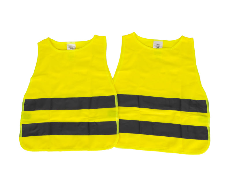 Gilet di segnalazione giallo, 2x adulti (1x XL/1x XXL) + 2x bambini 471285