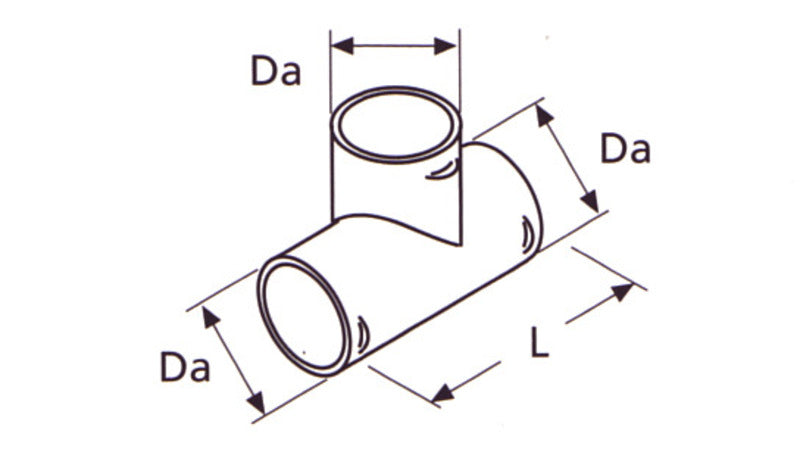 Pezzo a T per collegamento tubi 60mm 48062